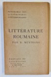 LITTERATURE ROUMAINE par B. MUNTEANU , 1938, DEDICATIE *