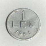 1 leu 1951 - Aluminiu - STAREA DIN FOTO