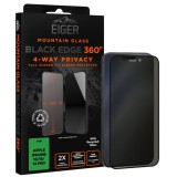 Eiger Folie Sticla Privacy Mountain Black Edge 360 iPhone 16 / 15 / 14 Pro