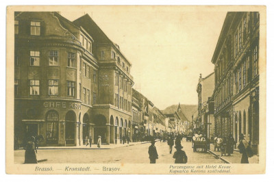 4946 - BRASOV, street stores, Romania - old postcard - unused - 1915 foto