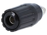 Soclu Banană 4mm 25A Negru Izolat Crimpat, HIRSCHMANN