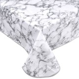 Fata de Masa Plastifiata Alba Marble 180x140cm, Oem
