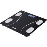 Cantar baie Vision Touch VCPS01SN, Electronic, 180Kg, Sticla Securizata, Negru