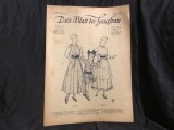 Revista limba germana - Das Blatt der Hausfrau ( Foaia Gospodinei ) din 2 aprilie 1916 / 18 pagini !