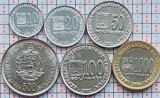 Set 6 monede Venezuela 10, 20, 50, 100, 500, 1000 Bolivares 2002 - 2005 UNC A028, America Centrala si de Sud