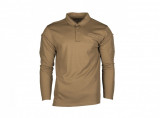 BLUZA TACTICA POLO CU USCARE RAPIDA - MANECA LUNGA - DARK COYOTE, Mil-Tec