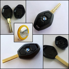 Carcasa cheie BMW diamant + acumulator baterie E46 E39 E60 Z4 X3 X5 foto