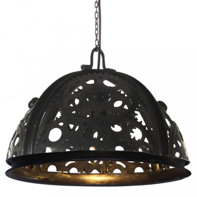 Lampă de tavan industrială cu lanț, model roată, 45 cm, E27 foto