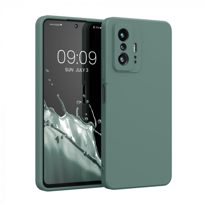 Husa Kwmobile pentru Xiaomi 11T/11T Pro, Silicon, Verde, 56573.166