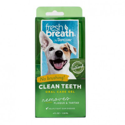Gel dentar pentru caini Tropiclean Fresh Breath, fara periaj, 118ml foto