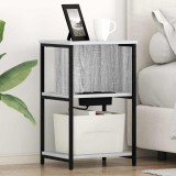 vidaXL Dulap de noapte sonoma gri 38 x 31 x 61 cm Lemn compozit