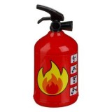 Ascutitoare de creioane din plastic, forma stingator de incendiu, rosie, cu recipient pentru reziduuri, CMCLASS