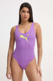 Puma costum de baie dintr-o bucată culoarea violet, cupă moale 907685