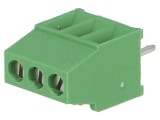 Regletă de Conexiuni PCB 90&deg; 2,54mm 3 Piste 10A