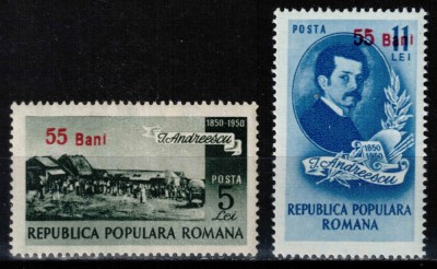 Romania 1952, LP 302, Centenarul I. Andreescu (supratipar), MNH! foto