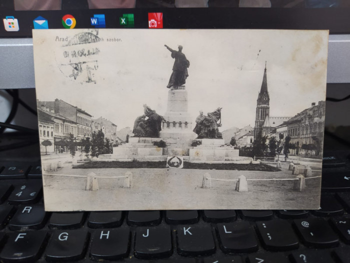 Arad, Kossuth szobor, nr. 18805/C.204, circulată 3 mai 1913 la Oravița, 205
