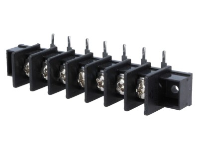 Conector regletă PCB 90&amp;deg; 7 piste 4mm2 foto