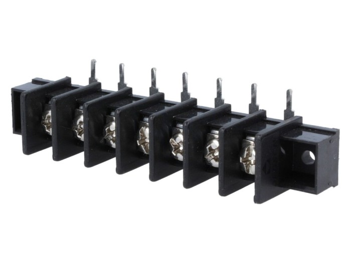 Conector regletă PCB 90&deg; 7 piste 4mm2