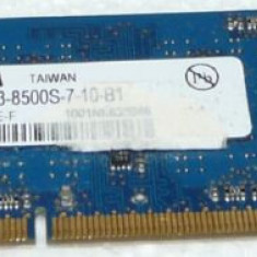 Memorie laptop Elpida - 1GB 1Rx8 PC3-8500S-7-10-B1 DDR3