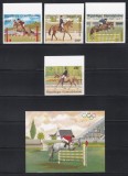 Centrafricana 1983 - Jocurile Olimpice - Los Angeles - Anul preolimpic, Serie NDT + Colita NDT + 4 Colite DE LUX NDT, PA, 4 POZE, SET COMPLET, MNH