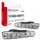 Set 2 proiectoare DRL 12/24V, 5 LED-uri, DRL506HP Amio Cod: 01522