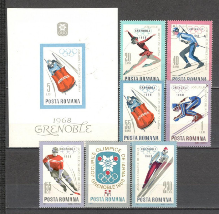 Romania.1967 Olimpiada de iarna GRENOBLE DR.161
