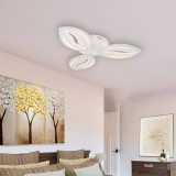 Lustra LED ORCHID 40W cu telecomanda, 3 petale, dimabila, lumina rece/calda/neutra, alb