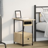 vidaXL Dulap de noapte Stejar sonoma 60 x 30 x 61 cm Lemn compozit
