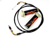 Mansoane + Cablu Acceleratie Scuter Chinezesc GY6 4T TMMP - Kit Complet Acceleratie Scuter 4T