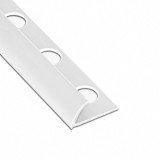 Profil PVC margine gresie si faianta, uni, alb, 8.5 mm, 2.6 m