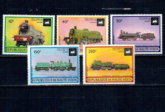 Haute Volta 1973 - Locomotive, trenuri, cai ferate, serie neuzata