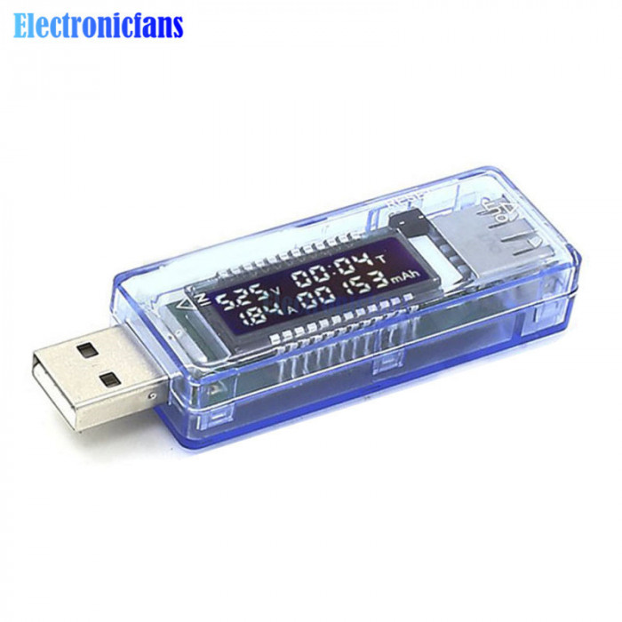 Tester voltaj si amperaj cu ecran OLED si mufa usb