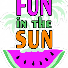 Sticker decorativ, Fun in the Sun, Multicolor, 76 cm, 7390ST