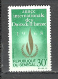 Senegal.1968 Anul international al drepturilor omului MS.90, Nestampilat