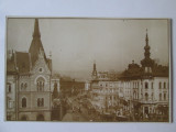 Cluj Napoca:Podul peste Somes,magazine,carte postala foto circulata 1930