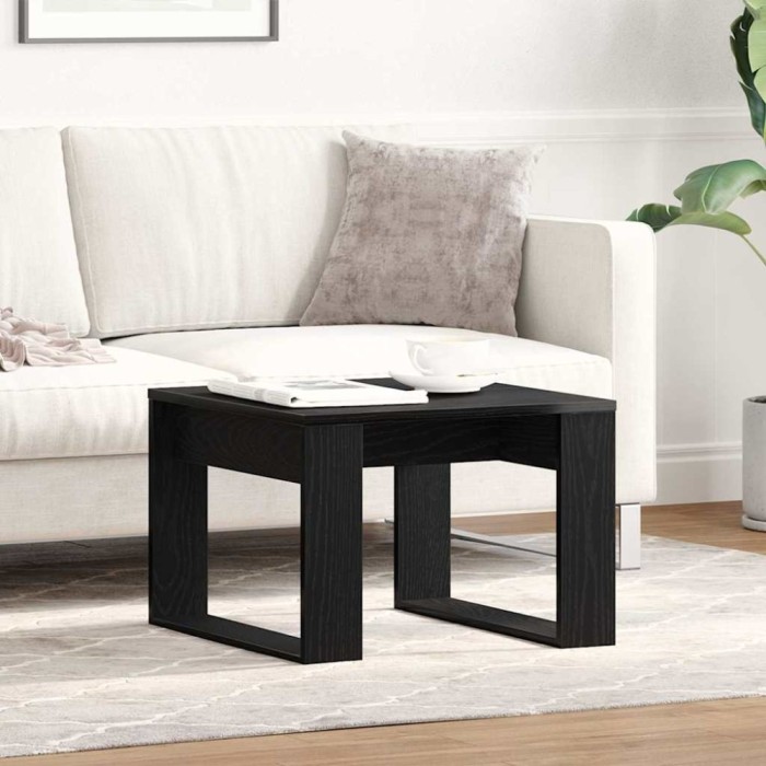 vidaXL Masă de cafea Stejar negru 50 x 50 x 35 cm Lemn compozit 862679
