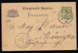 Germany Bayern 1897 Old postcard stationery Bad Reichenhall to Munchen D.764