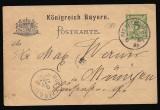 Germany Bayern 1897 Old postcard stationery Bad Reichenhall to Munchen D.764