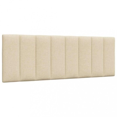 vidaXL Pernă pentru tăblie de pat, crem, 140 cm, material textil 4019168 foto