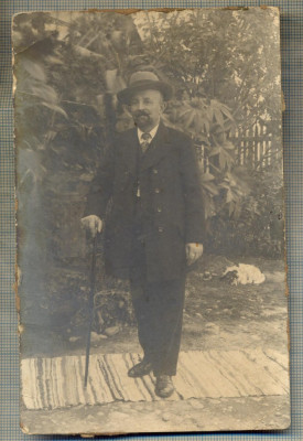 AD 551 C. P. VECHE FOTO - BARBAT IN TNUTA DE EPOCA, CATEL -1923- UNIRII -BRAILA foto