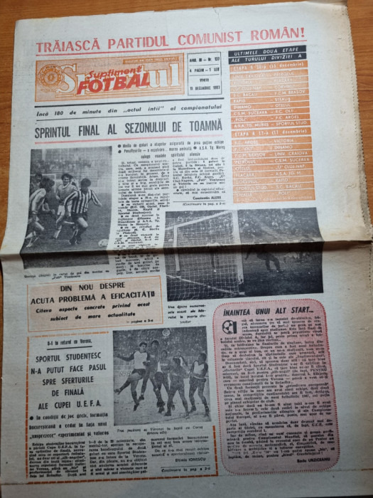 sportul 11 decembrie 1987-asa targu mures,hagi sau piturca gogeter?