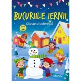 Bucuriile iernii. Citeste si coloreaza! 5-7 ani