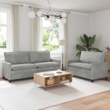 vidaXL Set de canapea 2 pcs Gri deschis Catifea 3417127