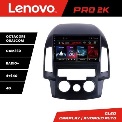Navigatie Hyundai I30 2009-2012 clima manuala Lenovo Kit-I30AC 8 core QLED 2K 4+64 360 Android Waze USB Navigatie Internet Youtube Radio CarStore Tech