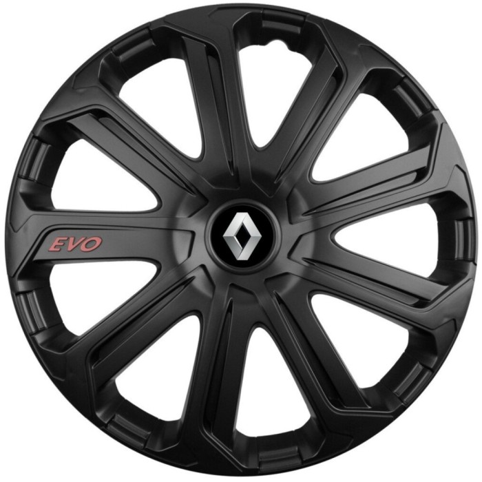 Set 4 Capace Roti Evo Negru R16, Pentru Renault