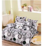Cumpara ieftin Lenjerie pat single,bumbac finet,4 piese,cearceaf cu elastic 140x200cm,cearceaf pilota 150x220cm,2 fete de perna 50x80cm-A1154