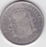 SPANIA 5 PESETAS 1898