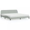 vidaXL Pat cu saltea, Dover, gri deschis, 200x200 cm, catifea 3208471