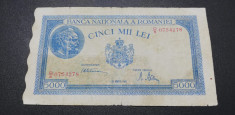ROMANIA 5000 lei 1945 Martie (0754278) f. vertical foto