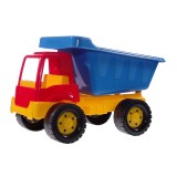 Camion Basculabila de santier, 23x16x18 cm, cabina rosie, ATU-087256, Plastic, Oem
